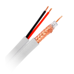 Safire RG59P-100B-SIAM Cable Combinado - RG59 + alimentación - Rollo de 100 metros - Cubierta color blanco - Diámetro