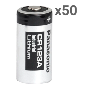Marca Blanca 50XBATT-CR123A-P Panasonic - Pila Litio CR1123A - Pack de 50 unidades - Voltaje 3.0 V - Capacidad nominal 1550