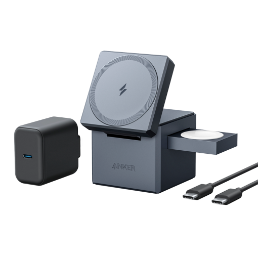 Anker ANK-CUBE-3-IN-1-G Estacion de carga inalámbrica 3 en 1 Tecnología Magsafe