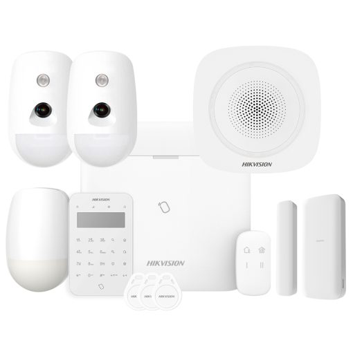 Hikvision AX AXPRO-96-2CAM-PIR-M-K-S-R Kit Axpro 868MHz 96 zonas Hikvision Panel + PIR