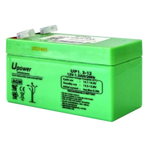 Global BAT-12V1.3Ah – Batería sellada de plomo de 12V/1,3Ah
