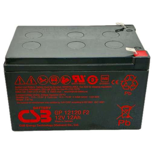 Blanca BATT-1212-CSB Batería CSB recargable – Tecnología Plomo-Ácido AGM – Tensión 12V – Capacidad 12Ah – Para