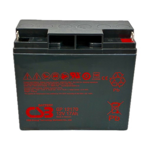 Blanca BATT-1217-CSB Batería CSB recargable – Tecnología Plomo-Ácido AGM – Tensión 12V – Capacidad 17Ah – Para