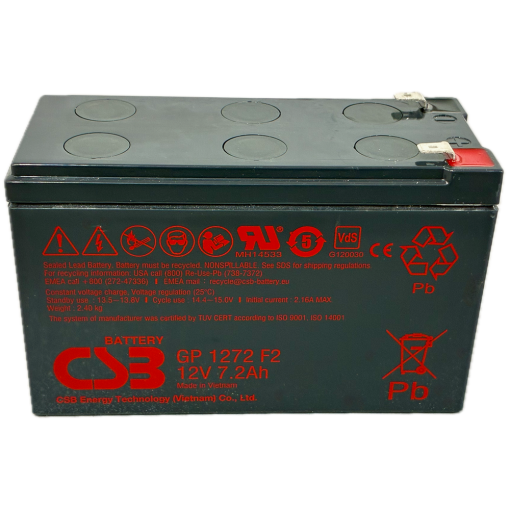 Blanca BATT-1272-CSB Batería CSB recargable – Tecnología Plomo-Ácido AGM – Tensión 12V – Capacidad 7.2Ah – Para