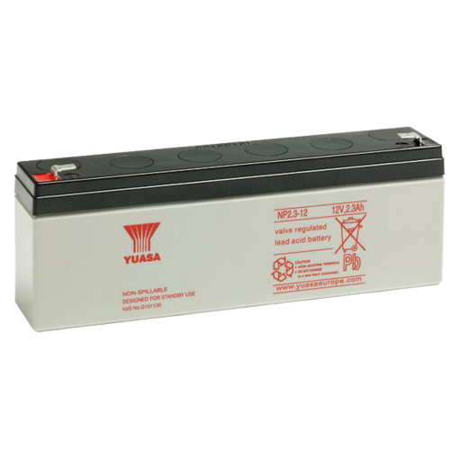 Yusa BATT-NP2.3-12 Yuasa NP2.3-12 – Batería recargable – Tecnología plomo ácido AGM – Capacidad 2.3 Ah / 12 V –