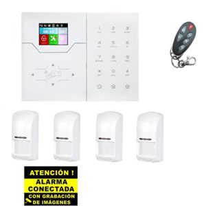 Bysecur Alarms BSC02294 Kit de alarma Bysecur IP con 4 PIR y mando
