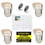 Bysecur Alarms BSC02297 Kit de alarma Bysecur IP con 4 PIR Exterior + 2 mandos