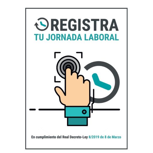 Bysecur BSC20571 Placa / Cartel Registro Jornada Laboral PVC para interior/exterior