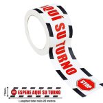 Bysecur BSC20588 Rollo de Precinto Espere su Turno. | Cinta adhesiva en PVC de gran