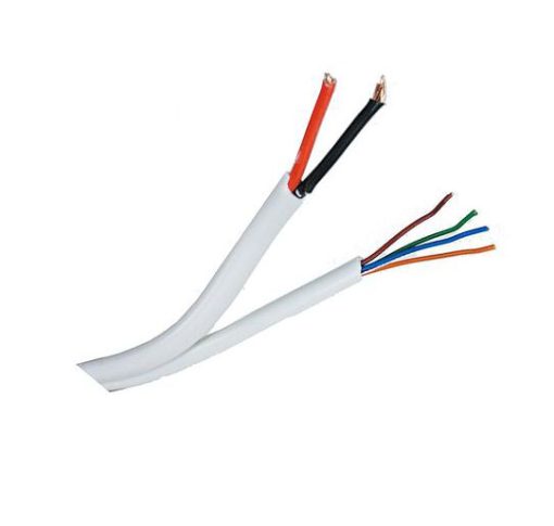Bysecur BSC27226 Bobina 100 m de Cable de Alarma Siamés de 6 hilos | ( 4 x 0, 22 + 2 x 0