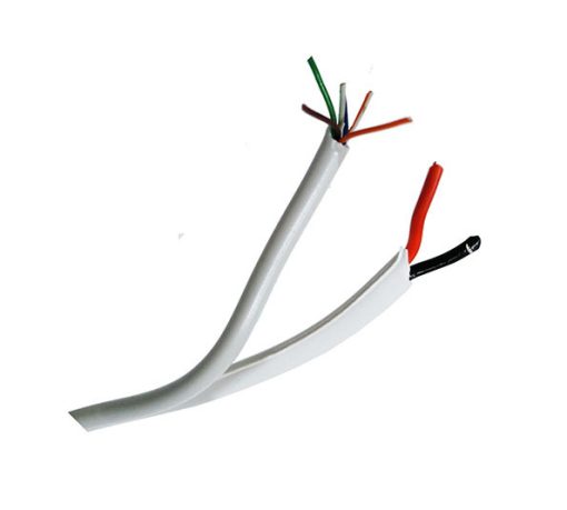 Bysecur BSC27227 Bobina 100 m de Cable de Alarma Siamés de 8 hilos | ( 6 x 0