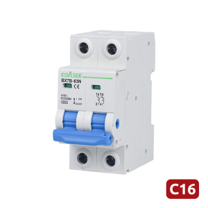 Marca Blanca BX7B-63N-16A-2P Interruptor magnetotérmico - Corriente nominal 16A - 2 polos (instalaciones monofásicas) -