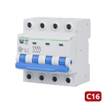 Marca Blanca BX7B-63N-16A-4P Interruptor magnetotérmico - Corriente nominal 16A - 4 polos (instalaciones trifásicas) -