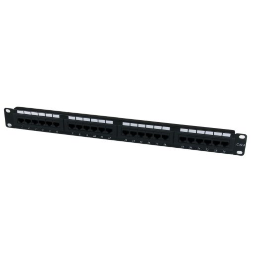 Bysecur COM-PP Patch Panel UTP CAT6 24 puertos | 24 puertos CAT6 | Conectores RJ45.