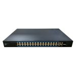 DrNET CSFE34-32P-450W - Switch PoE Fast Ethernet de 34 puertos: 32 puertos PoE 10/100 Mbps y 2 puertos Uplink