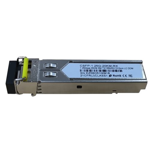 DrNET CSFP-1.25G-20KM-RX – Módulo óptico SFP Receptor de fibra única (Single Fiber) monomodo, velocidad 1.25 Gbps