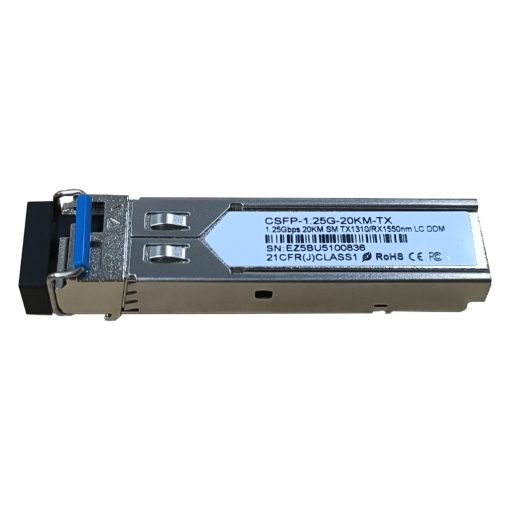 DrNET CSFP-1.25G-20KM-TX – Módulo óptico SFP Transmisor de fibra única (Single Fiber) monomodo, velocidad 1.25 Gbps