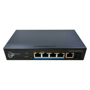 DrNET CSGE06S-4P-60W - Switch Lite Managed Gigabit PoE de 6 puertos: 4 puertos PoE 10/100/1000 Mbps, 1 puerto