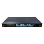 DrNET CSGE28L2-24P-370W - Switch L2 Managed Gigabit PoE de 28 puertos: 24 puertos PoE Gigabit y 4 puertos SFP Gigabit