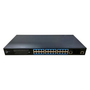 DrNET CSGE28L2-24P-370W - Switch L2 Managed Gigabit PoE de 28 puertos: 24 puertos PoE Gigabit y 4 puertos SFP Gigabit