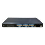 DrNET CSGE28L3-24P-370W - Switch L3 Managed Gigabit PoE de 28 puertos: 24 puertos PoE Gigabit y 4 puertos SFP+ 10