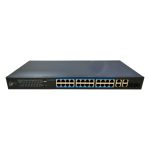 DrNET CSGE28S-24P-370W - Switch Lite Managed Gigabit PoE de 28 puertos: 24 puertos PoE (4 PoE++ y 20 PoE+), 2 puertos