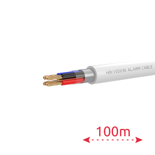 Hikvision DS-1AC4APL1 White 100m 4 conductores de señal para sistemas complejos - Conductor Cobre desnudo (99,95%) - Pantalla