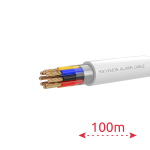 Hikvision DS-1AC8APL1 White 100m 8 conductores de señal para sistemas complejos - Conductor Cobre desnudo (99,95%) - Pantalla