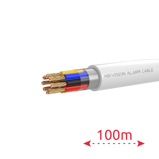 Hikvision DS-1AC8APL1 White 100m 8 conductores de señal para sistemas complejos - Conductor Cobre desnudo (99,95%) - Pantalla