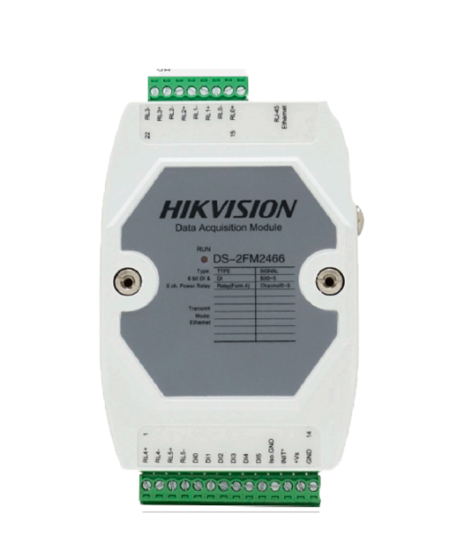Hikvision Access DS-2FM2466 Módulo de E/S de alarmas con interfaz Ethernet 10/100 Mbps.
