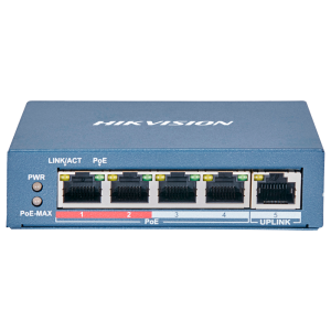 Hikvision DS-3E0105P-E(B) Switch de sobremesa Hikvision 4 puertos PoE + 1 puerto Uplink
