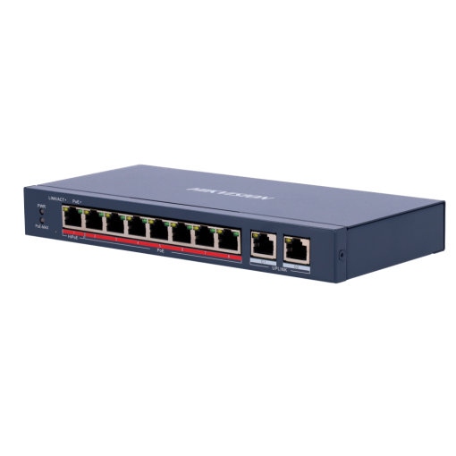 Hikvision DS-3E0310HP-E Switch PoE Hikvision 8 puertos 10/100 Mbps PoE + 2 Gigabit RJ45 1