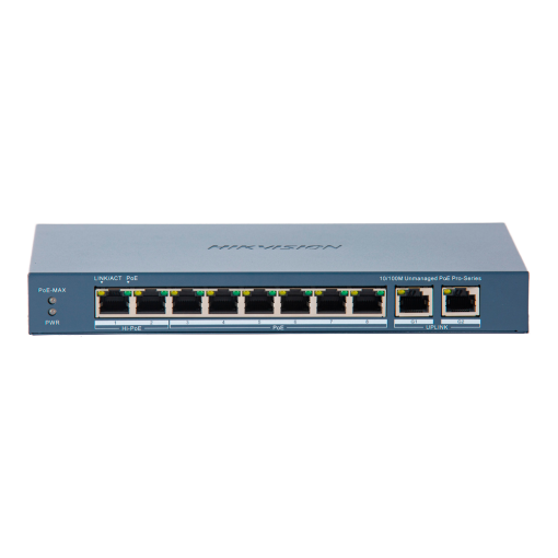 Hikvision DS-3E0310HP-E(C) Switch PoE Hikvision 8 puertos 10/100 Mbps PoE + 2 Gigabit