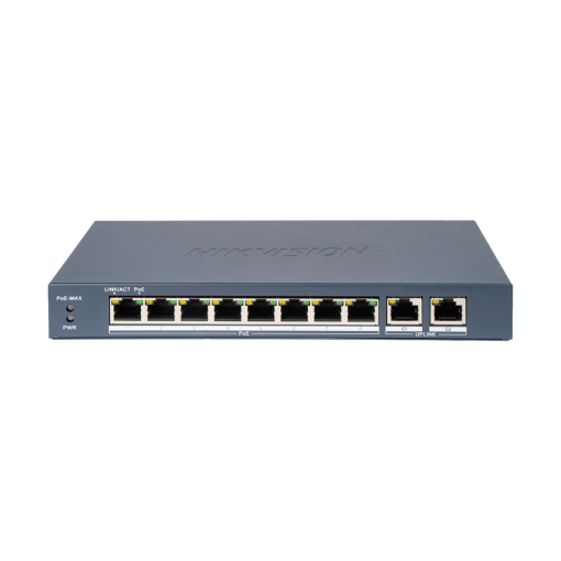 Hikvision DS-3E0310P-E/M(B) Switch PoE Hikvision 8 puertos 10/100 Mbps + 2 Gigabit RJ45 8