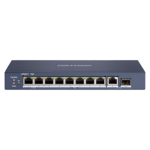 Hikvision DS-3E0510HP-E Switch Hi-PoE Hikvision 8 puertos PoE + 1 Uplink RJ45 + 1 Uplink