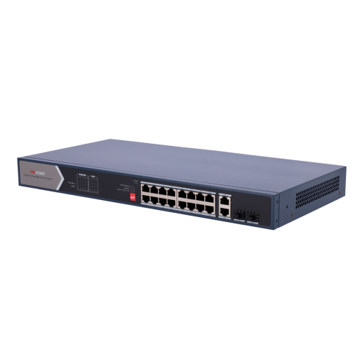 Hikvision DS-3E0520HP-E Switch PoE Hikvision 18 puertos RJ45 Gigabit + 2 puertos Gigabit