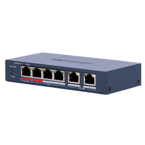 Hikvision DS-3E1106HP-EI Switch PoE Gestionable 4 Puertos PoE 802.3af/at/bt + 2 Uplink