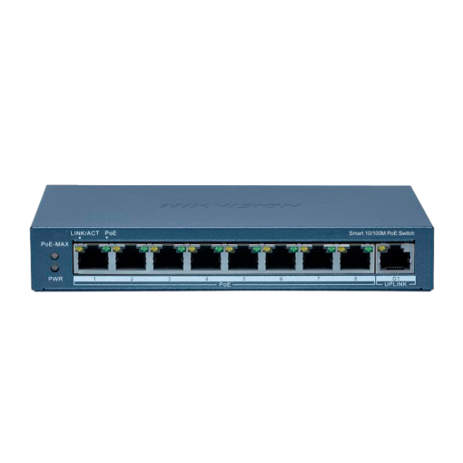 Hikvision DS-3E1309P-EI(B) Switch PoE Gestionable 8 Puertos PoE 802.3af/at + 1 Uplink
