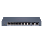 Hikvision DS-3E1310HP-EI Switch PoE Gestionable 8 Puertos PoE 802.3af/at/bt + 2 Uplinks