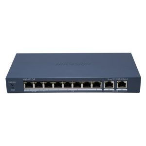 Hikvision DS-3E1310HP-EI(B) Switch inteligente Administrado 8 puertos 100Mbps PoE + 2