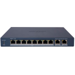 Hikvision DS-3E1310P-EI/M Switch PoE Gestionable 8 Puertos PoE 802.3af/at + 2 Uplinks