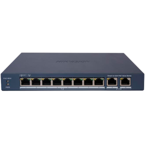 Hikvision DS-3E1310P-EI/M Switch PoE Gestionable 8 Puertos PoE 802.3af/at + 2 Uplinks