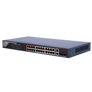 Hikvision DS-3E1326P-EI(B) Switch PoE Gestionable 24 Puertos PoE 802.3af/at + 2 Combos