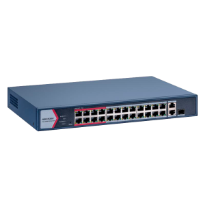 Hikvision DS-3E1326P-EI/M Switch PoE Gestionable 24 Puertos PoE 10/100 Mbps + 2 Uplinks