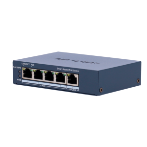 Hikvision DS-3E1505P-EI Switch PoE Gestionable 4 Puertos PoE 802.3af/at + 1 Uplink