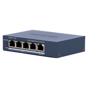 Hikvision DS-3E1505P-EI/M Switch PoE Gestionable 4 Puertos PoE 802.3af/at + 1 Uplink