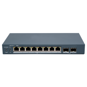 Hikvision DS-3E1510P-EI/M-8P2F Switch PoE Gestionable 8 Puertos PoE 802.3af/at + 2