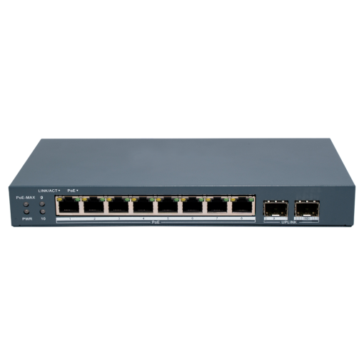 Hikvision DS-3E1510P-EI/M-8P2F Switch PoE Gestionable 8 Puertos PoE 802.3af/at + 2