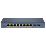Hikvision DS-3E1510P-SI Switch PoE Gestionable 8 Puertos PoE 802.3af/at + 2 Uplinks SFP