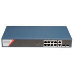 Hikvision DS-3E1512HP-SI-8P2T2F Switch PoE Gestionable 8 Puertos PoE Gigabit + 4 Uplinks